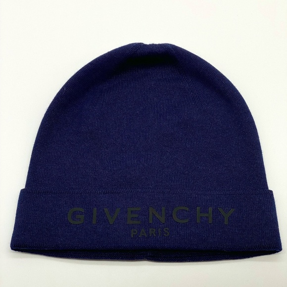 Authentic Givenchy Navy Blue Beanie Cap Hat